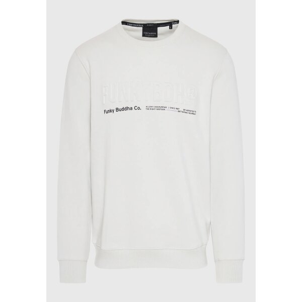 Ανδρικό Φούτερ Με Λαιμόκοψη FUNKY BUDDHA FBM012-008-06 MIST - Image 6