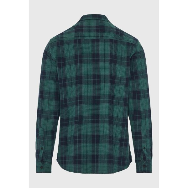 Ανδρικό Πουκάμισο Καρό FUNKY BUDDHA FBM012-018-05 ΠΡΑΣΙΝΟ - Image 3