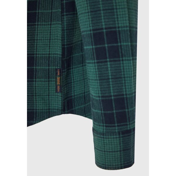 Ανδρικό Πουκάμισο Καρό FUNKY BUDDHA FBM012-018-05 ΠΡΑΣΙΝΟ - Image 5