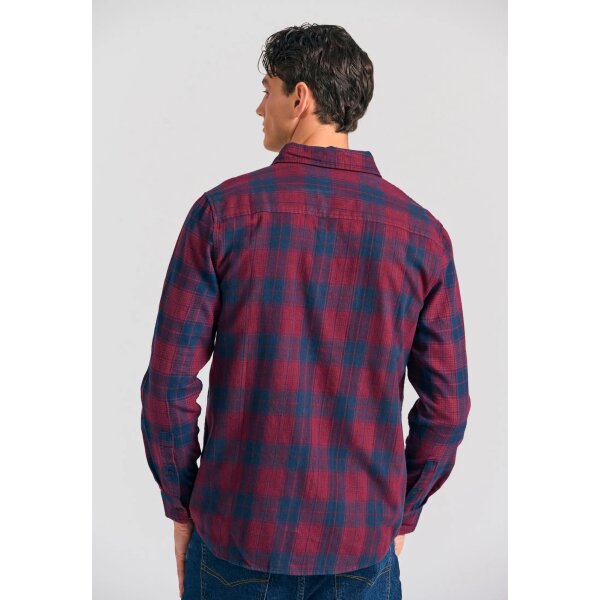 Ανδρικό Πουκάμισο Καρό FUNKY BUDDHA FBM012-018-05 ΚΟΚΚΙΝΟ - Image 4