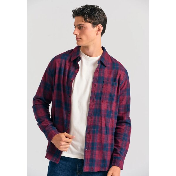 Ανδρικό Πουκάμισο Καρό FUNKY BUDDHA FBM012-018-05 ΚΟΚΚΙΝΟ - Image 5