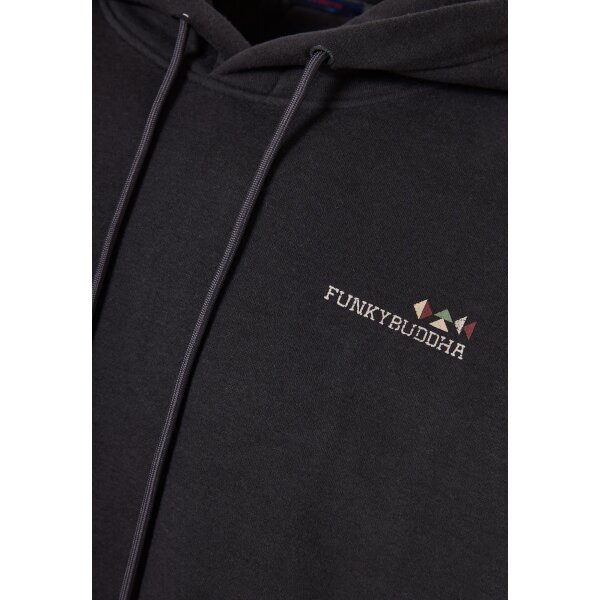 Ανδρικό Φούτερ Με Κουκούλα FUNKY BUDDHA FBM012-028-06 ΑΝΘΡΑΚΙ - Image 3