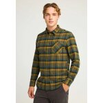 Ανδρικό Πουκάμισο Καρό FUNKY BUDDHA FBM012-029-05 DUSTY OLIVE