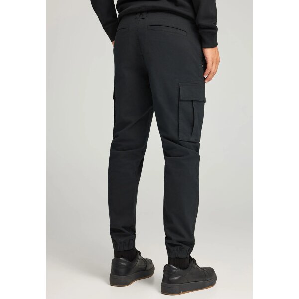 FBM012-030-02_BLACK_3 Ανδρικό Παντελόνι Cargo FUNKY BUDDHA FBM012-030-02 ΜΑΥΡΟ - Image 3