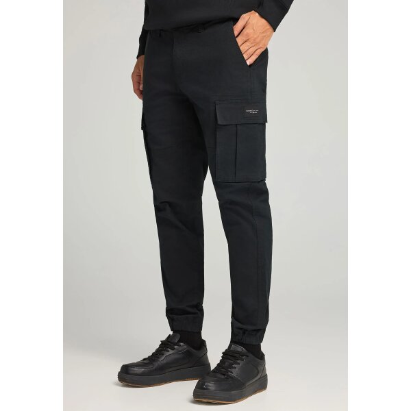 FBM012-030-02_BLACK_4 Ανδρικό Παντελόνι Cargo FUNKY BUDDHA FBM012-030-02 ΜΑΥΡΟ - Image 4