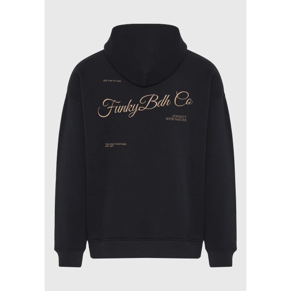 Ανδρικό Φούτερ Με Κουκούλα FUNKY BUDDHA FBM012-062-06 ΜΑΥΡΟ - Image 6