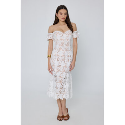 Δαντελένιο Φόρεμα Johana Strapless Δαντέλα MIND MATTER MML25-01-07-027_WHITE