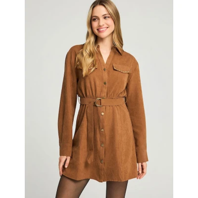 Γυναικείο Φόρεμα Μίνι FUNKY BUDDHA FBL012-138-13-CHESTNUT