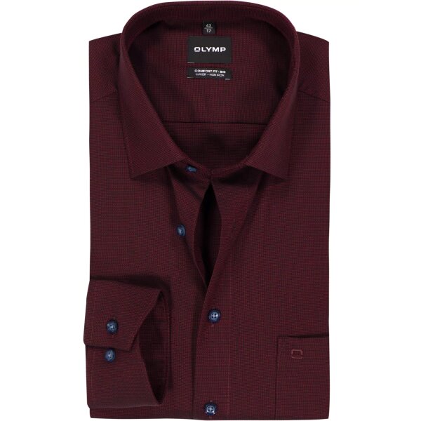 Ανδρικό πουκάμισο  OLYMP Luxor comfort fit 1406/84/37 Μπορντώ - Image 2