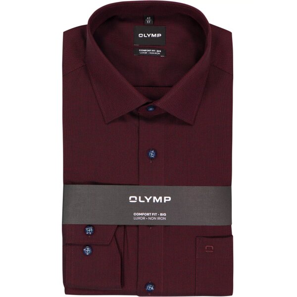 Ανδρικό πουκάμισο  OLYMP Luxor comfort fit 1406/84/37 Μπορντώ - Image 1