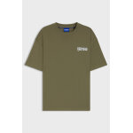 Ανδρική μπλούζα All-gender cotton-jersey with logo prints HUGO BLUE  50549769 Χακί - Image 2