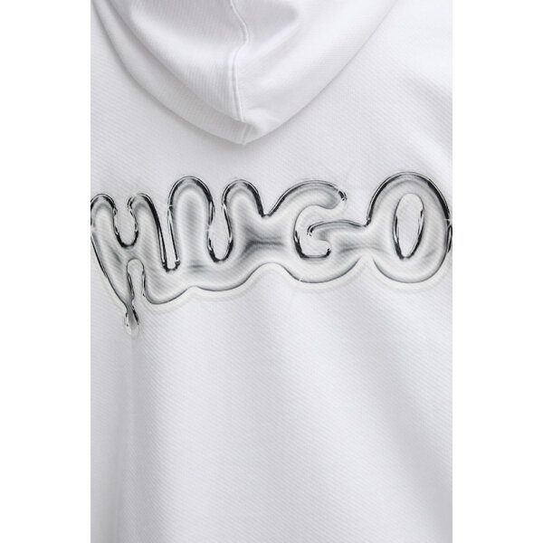 20250916191128_4c4eb63f Ανδρική φούτερ με κουκούλα Λευκή HUGO BLUE  50549212-100 - Image 3