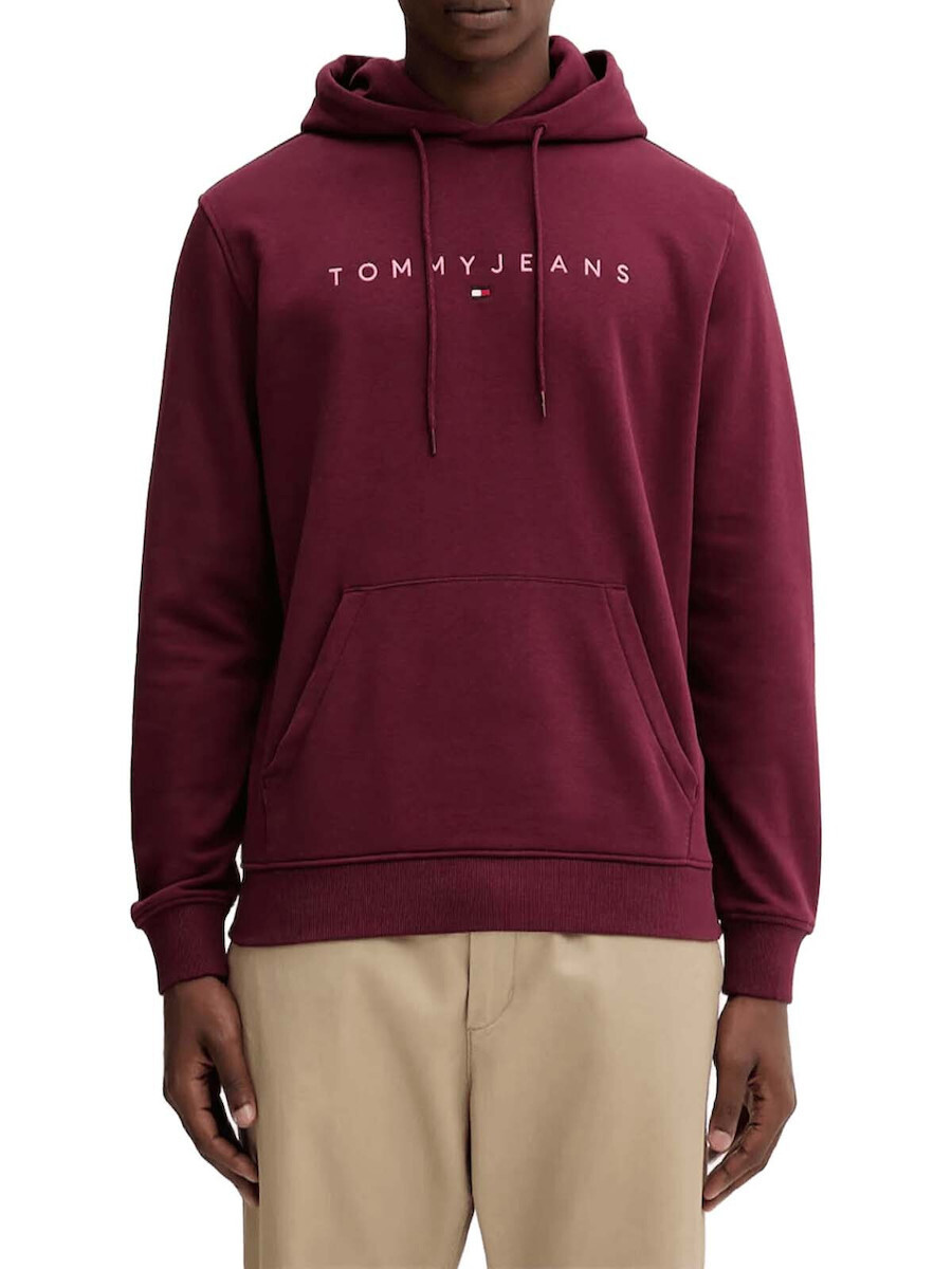 ΑΝΔΡΙΚΟ ΦΟΥΤΕΡ TJM REG LINEAR LOGO HOODIE EXT TOMMY JEANS DM0DM20746-XIU ΜΠΟΡΝΤΩ - Image 1