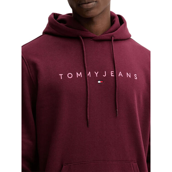 ΑΝΔΡΙΚΟ ΦΟΥΤΕΡ TJM REG LINEAR LOGO HOODIE EXT TOMMY JEANS DM0DM20746-XIU ΜΠΟΡΝΤΩ - Image 4