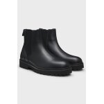 Ανδρικό παπούτσι Leather Chelsea boots with embossed logo hugo 50552708 μαύρο - Image 4
