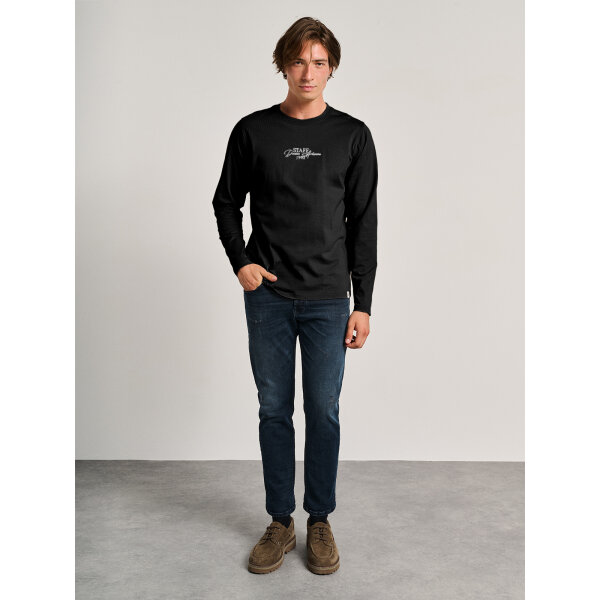 Ανδρική Βαμβακερή Μπλούζα Μακρύ Μανίκι STAFF GALLERY 64-305.054.BLACK - Image 4