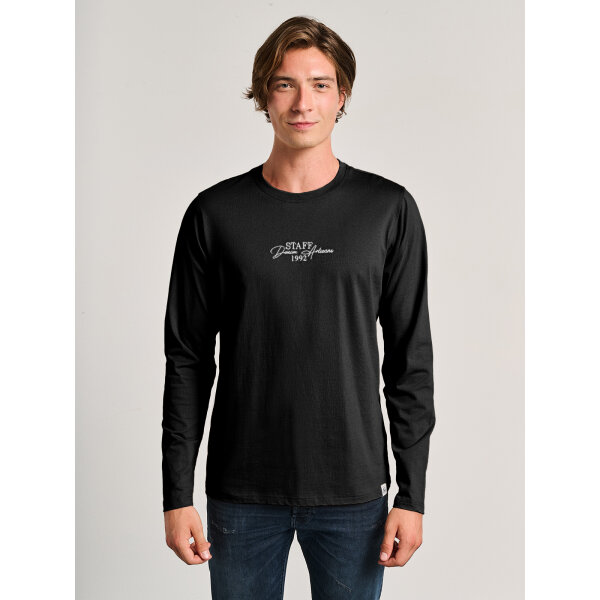 64-305.054.Ν0090-3-1200x1600 Ανδρική Βαμβακερή Μπλούζα Μακρύ Μανίκι STAFF GALLERY 64-305.054.BLACK - Image 1