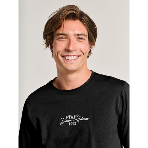 Ανδρική Βαμβακερή Μπλούζα Μακρύ Μανίκι STAFF GALLERY 64-305.054.BLACK - Image 3