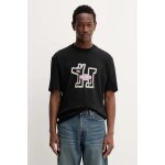 Ανδρική μπλούζα All-gender cotton-jersey with graphic print HUGO BLUE 50549162 Μαύρο