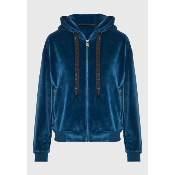 Γυναικεία Ζακέτα Φούτερ Με Κουκούλα  FUNKY BUDDHA FBL012-100-06-INDIAN TEAL - Image 1