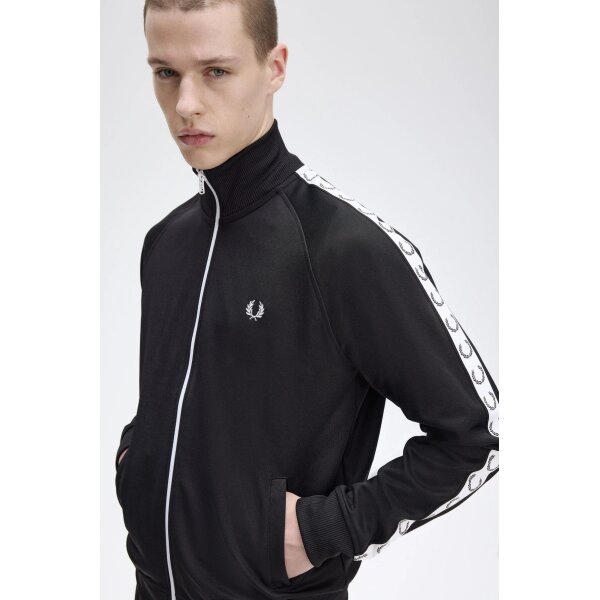 Ανδρική Ζακέτα Taped Track Jacket J4620-198 Μαύρο Fred Perry - Image 2