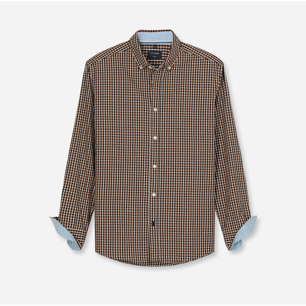 Ανδρικό πουκάμισο Casual Καρώ Καφέ OLYMP 4010/84/27 - Image 1