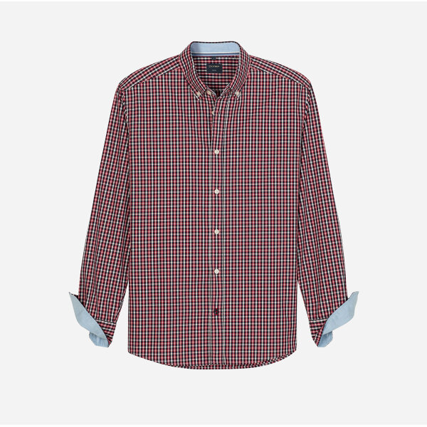 Ανδρικό πουκάμισο Casual Καρώ Μπλέ OLYMP 4010/84/35 - Image 5