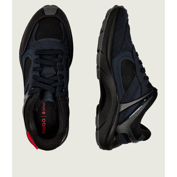 Ανδρικό παπούτσι HUGO Logo-spoiler trainers in mesh and faux suede 50552515 μαύρο - Image 2