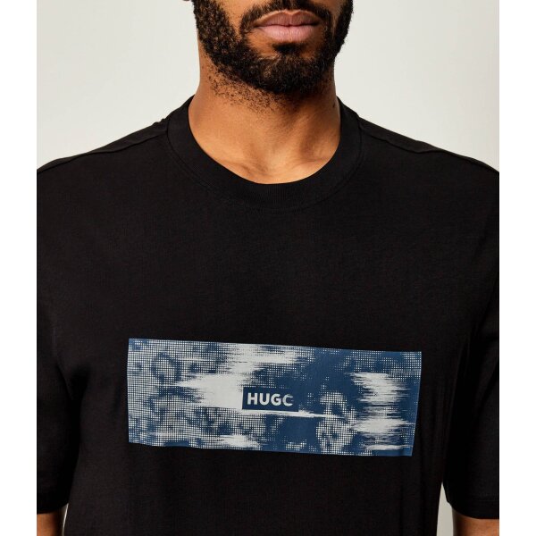 Ανδρική μπλούζα κοντό μανίκι HUGO BLUE 50546246 μαύρο - Image 3