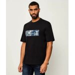 Ανδρική μπλούζα κοντό μανίκι HUGO BLUE 50546246 μαύρο