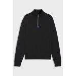 Ανδρικό φούτερ με zip Cotton-terry sweatshirt with logo patch 50522367 μαύρο - Image 2