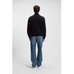 Ανδρικό φούτερ με zip Cotton-terry sweatshirt with logo patch 50522367 μαύρο - Image 4