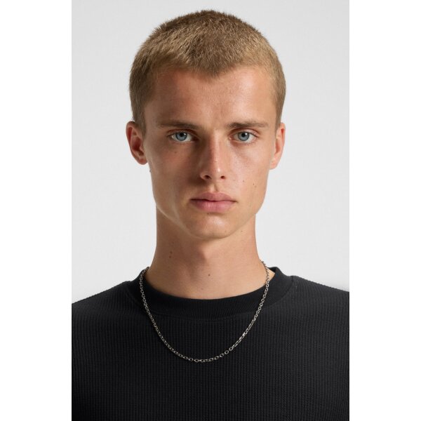 Ανδρική μπλούζα Cotton-jersey T-shirt with blue logo patch HUGO BLUE 50534434 μαύρο - Image 3