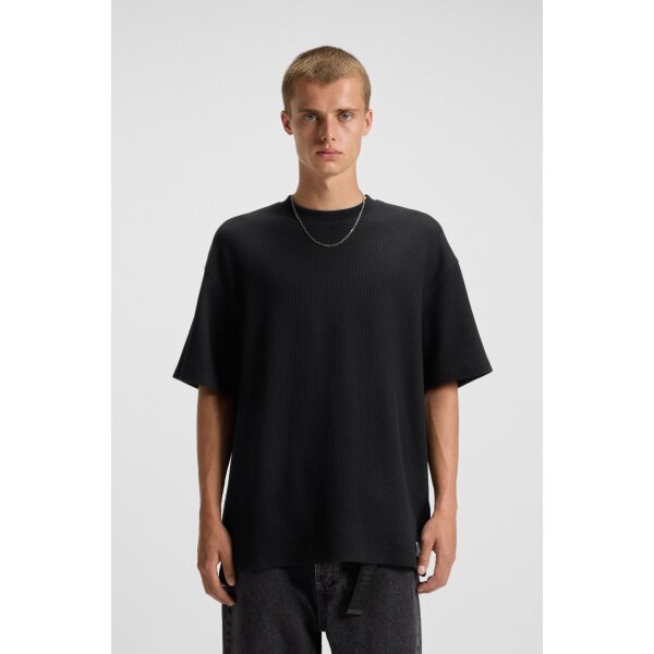 Ανδρική μπλούζα Cotton-jersey T-shirt with blue logo patch HUGO BLUE 50534434 μαύρο - Image 1