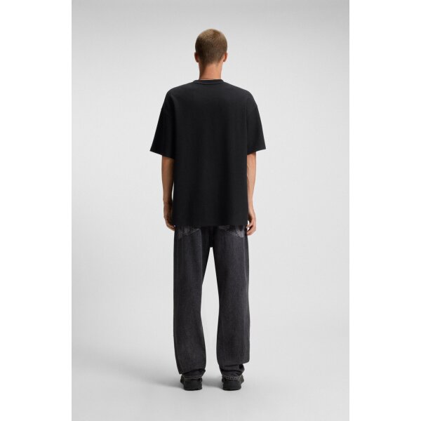 Ανδρική μπλούζα Cotton-jersey T-shirt with blue logo patch HUGO BLUE 50534434 μαύρο - Image 2