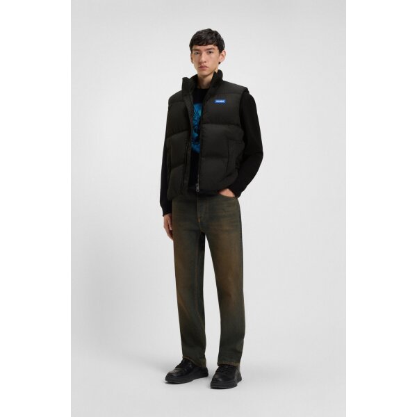 hbeu50546648_001_300 Ανδρικό Γιλέκο Water-repellent gilet with logo label HUGO BLUE  50546648-001 - Image 3