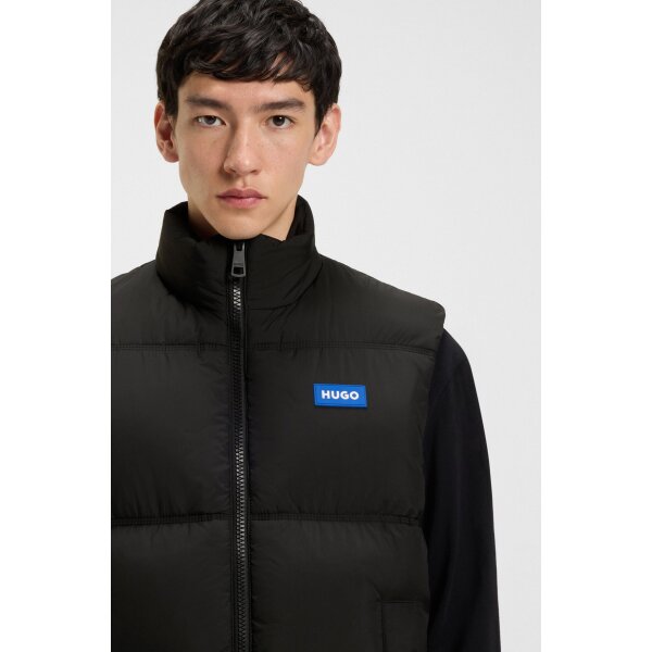 hbeu50546648_001_340 Ανδρικό Γιλέκο Water-repellent gilet with logo label HUGO BLUE  50546648-001 - Image 4