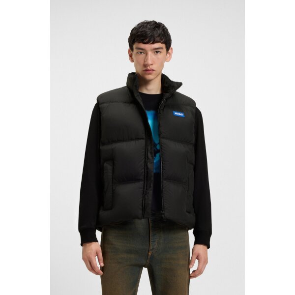 hbeu50546648_001_350 Ανδρικό Γιλέκο Water-repellent gilet with logo label HUGO BLUE  50546648-001 - Image 1