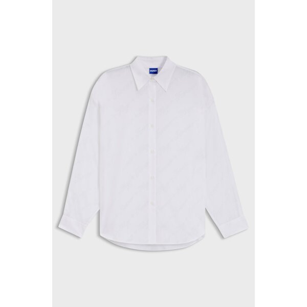hbeu50548839_988_100 Γυναικείο Πουκάμισο Oversized-fit logo print Λευκό Hugo Blue  50548839-001 - Image 2