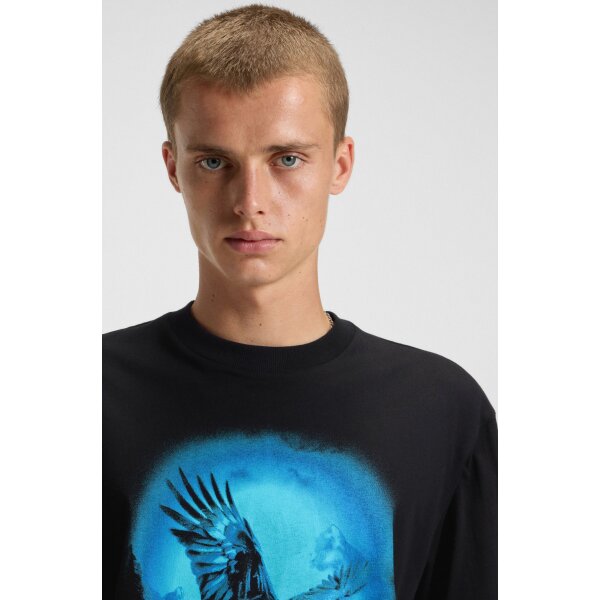 Ανδρική Μπλούζα Cotton-jersey T-shirt with eagle print HUGO BLUE 50549135-001 - Image 4