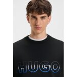 Ανδρική φούτερ with ombré logo embroidery HUGO BLUE 50549148 μαύρο - Image 3