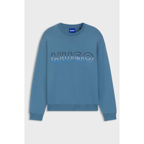 Ανδρική φούτερ  with ombré logo embroidery HUGO BLUE 50549148 μπλε - Image 4