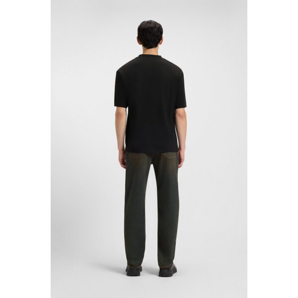 hbeu50549155_001_360 Ανδρική μπλούζα Cotton-jersey with logo print HUGO BLUE  50549155 μαύρο - Image 5