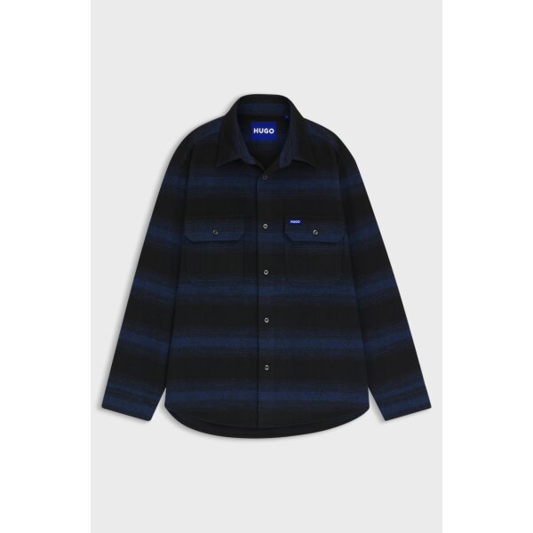 hbeu50549801_493_100 Ανδρικό Oversized-fit shirt with shadow stripe HUGO BLUE  50549801-493 - Image 2