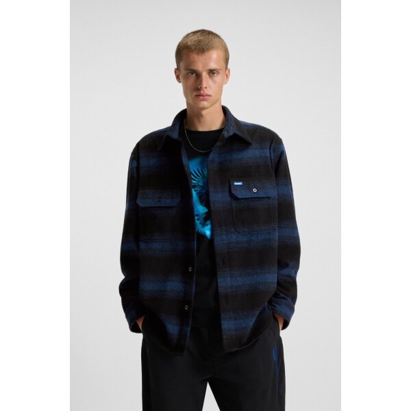 hbeu50549801_493_350 Ανδρικό Oversized-fit shirt with shadow stripe HUGO BLUE  50549801-493 - Image 1