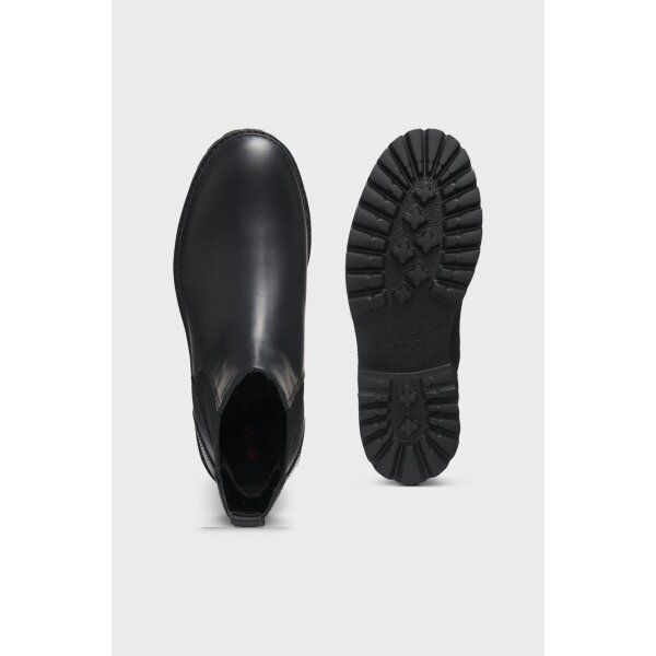 Ανδρικό παπούτσι Leather Chelsea boots with embossed logo hugo 50552708 μαύρο - Image 2