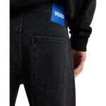 Ανδρικό παντελόνι Tapered-fit jeans in grain-effect black denim HUGO BLUE 50547133-008 - Image 3