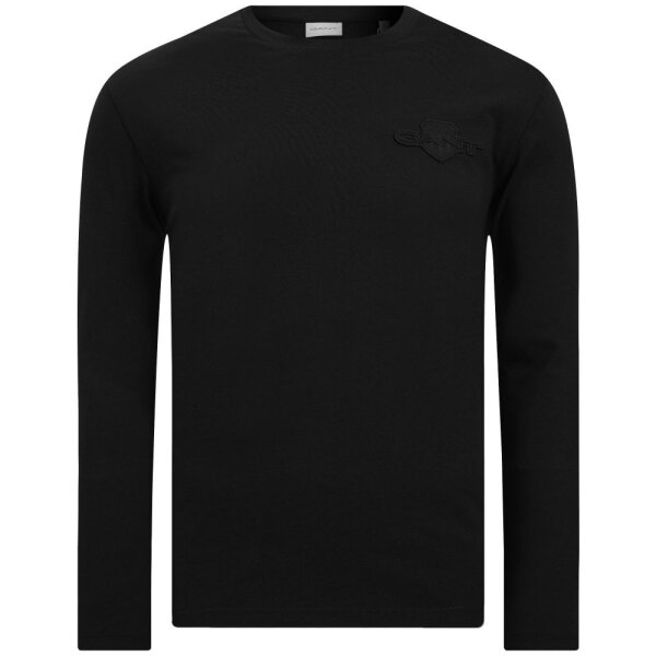 Ανδρική Μπλούζα  Μακρύ Μανίκι GANT 2003369-005 Μαύρο - Image 1