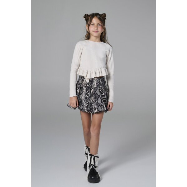 Παιδική Μπλούζα διάταξη με βολάν στο τελείωμα Εκρού 4-16 ΕΤΩΝ Melin Rose MRW25/26-0429 - Image 1