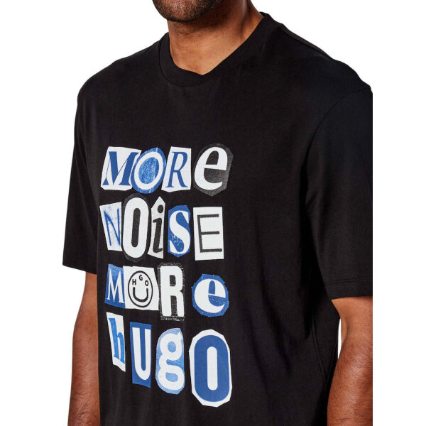 Ανδρική μπλούζα κοντό μανίκι HUGO 50543495 μαύρο - Image 3